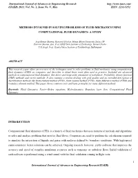 General Methodology Involved in Solving Problems of Fluid Mechanics