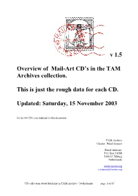 Mail-Art CD's in the TAM-Archive Collection
