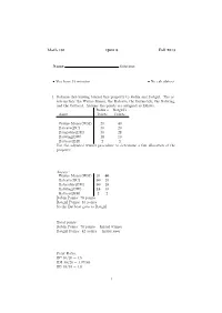 Math 181 Quiz 6 Fall 2013 Name Solutions • You Have 15 Minutes