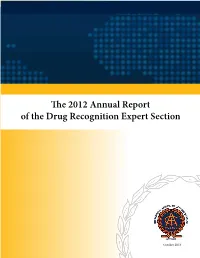2012 Drug Recognition Expert Section (DRE) Annual Report
