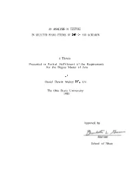 An Analysis of Texture in Selected Piano Etudes of Chopin and Scriabin