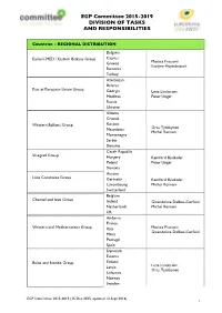 EGP Committee 2015-2019 DIVISION of TASKS and RESPONSIBILITIES
