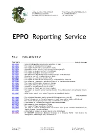 EPPO Reporting Service
