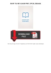 How to Be Good PDF Book