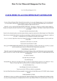 How to Get Minecraft Dungeons for Free
