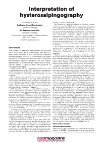 Interpretation of Hysterosalpingography