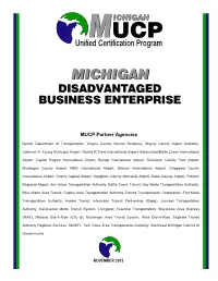 Michgan Disadvantaged Business Enterprise