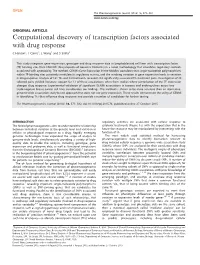 Computational Discovery of Transcription Factors Associated with Drug Response