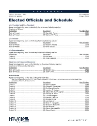 Elected Officials and Schedule