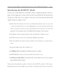 Introducing the IS-MP-PC Model