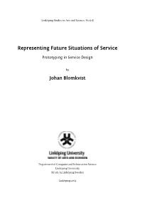 Representing Future Situations of Service Prototyping