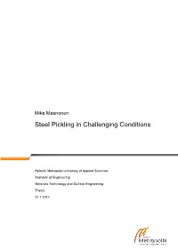 Steel Pickling in Challenging Conditions