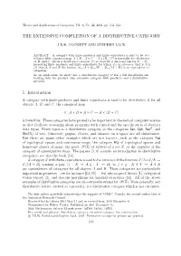 The Extensive Completion of a Distributive Category 1
