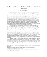 The Proposed Influence of the Aeneid on Beowulf ______MARCUS WANG