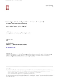 Translating Sustainable Development to the Domain of a Local Authority the Case of Urban Districts in Copenhagen