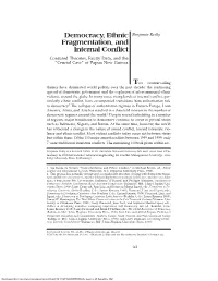 Democracy, Ethnic Fragmentation, and Internal Conºict Around the World