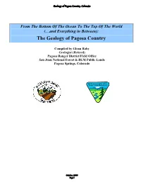 From the Bottom of the Ocean to the Top of the World (…And Everything in Between): the Geology of Pagosa Country