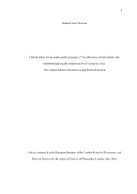 How Do Urban Forms Enable Political Projects? the Affordance of Nationalism And