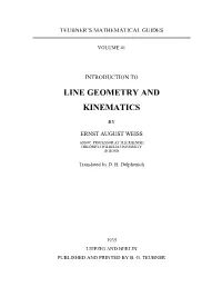 Intro to Line Geom and Kinematics