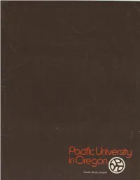 Promotional Folder for Pacific University with Maps and Fact Book