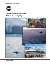 2008 Atmospheric Research Technical Highlights (PDF, 18.6
