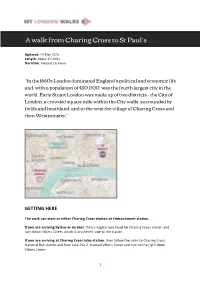 A Walk from Charing Cross to St Paul's