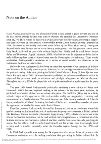 Note on the Author