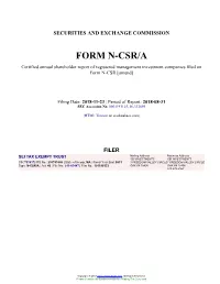 SEI TAX EXEMPT TRUST Form N-CSR/A Filed 2018-11-23