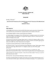 The Hon. Malcolm Turnbull Mp Prime Minister Transcript
