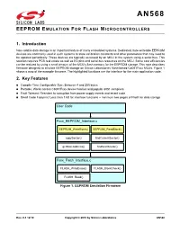 AN568: EEPROM Emulation for Flash Microcontrollers