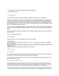 Comment Cards (Version 0.2) for Windows ------Heriot-Watt University