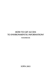 How to Get Access to Environmental Information? Handbook