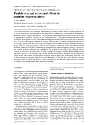 Particle Size and Structural Effects in Platinum Electrocatalysis