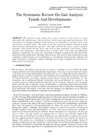 The Systematic Review on Gait Analysis: Trends and Developments