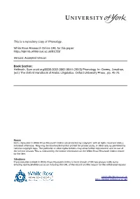 This Is a Repository Copy of Phonology
