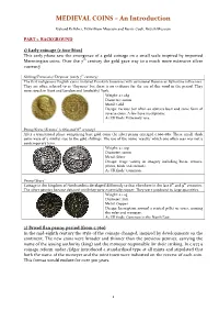 MEDIEVAL COINS – an Introduction