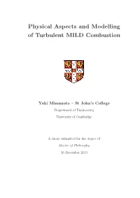 Physical Aspects and Modelling of Turbulent MILD Combustion