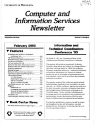 Computer and Information Services Newsletter