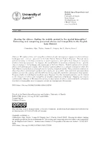 Hearing the Silence: Finding the Middle Ground in the Spatial Humanities? Extracting and Comparing Perceived Silence and Tranquillity in the English Lake District