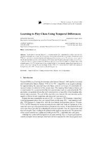 Learning to Play Chess Using Temporal Differences