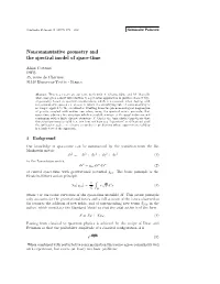 Noncommutative Geometry and the Spectral Model of Space-Time