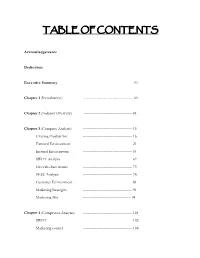 Table of Contents