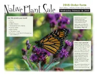 2018 Order Form Don’T Delay — Advance Order Forms Are Due Wednesday, February 14, 2018