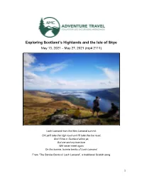 Exploring Scotland's Highlands and the Isle of Skye