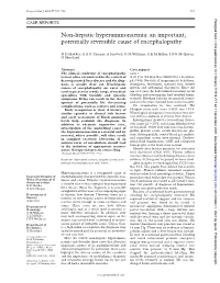 Non-Hepatic Hyperammonaemia: an Important, Potentially Reversible Cause of Encephalopathy