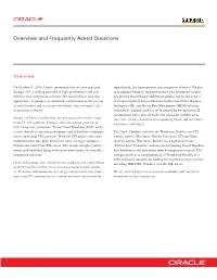 Overview and Frequently Asked Questions
