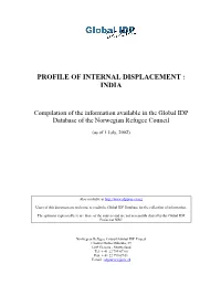 Profile of Internal Displacement : India