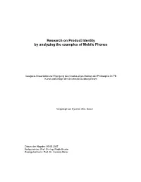 Research on Product Identity by Analyzing the Examples of Mobile Phones