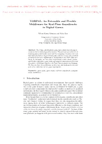 An Extensible and Flexible Middleware for Real-Time Soundtracks in Digital Games