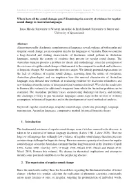 Examining the Scarcity of Evidence for Regular Sound Change in Australian Languages